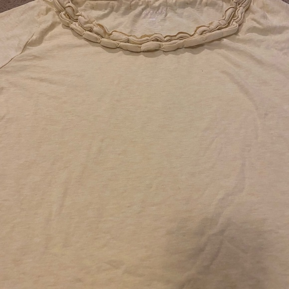 Talbots yellow top with gathering at neckline - Picture 4 of 11